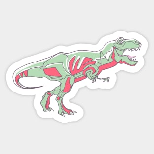 Hand drawn T-rex dinosaur vector illustration Sticker